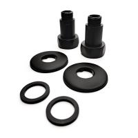 Соединение прямое 1"x1/2" гайка/штуцер, Черный Муар (пара)