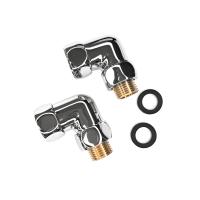 Соединение со сгоном угловое 3/4"x1/2" гайка/штуцер, хром (пара)