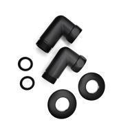 Соединение угловое 1"x1" гайка/штуцер, Черный Муар (пара)