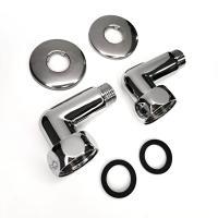 Соединение угловое 1"x1/2" гайка/штуцер, хром (пара)