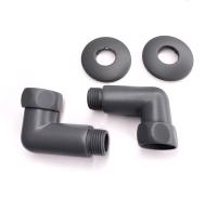 Соединение угловое 3/4"x1/2" гайка/штуцер, Magnetic Grey (пара)