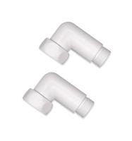 Соединение угловое 1"x3/4" гайка/штуцер, Белый матовый (пара)