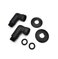 Соединение угловое 3/4"x1/2" гайка/штуцер, Черный Муар(пара)