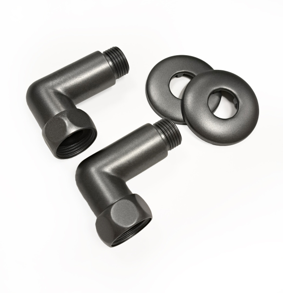 Изображение Соединение угловое 3/4"x1/2" гайка/штуцер, Graphite Metallic (пара)