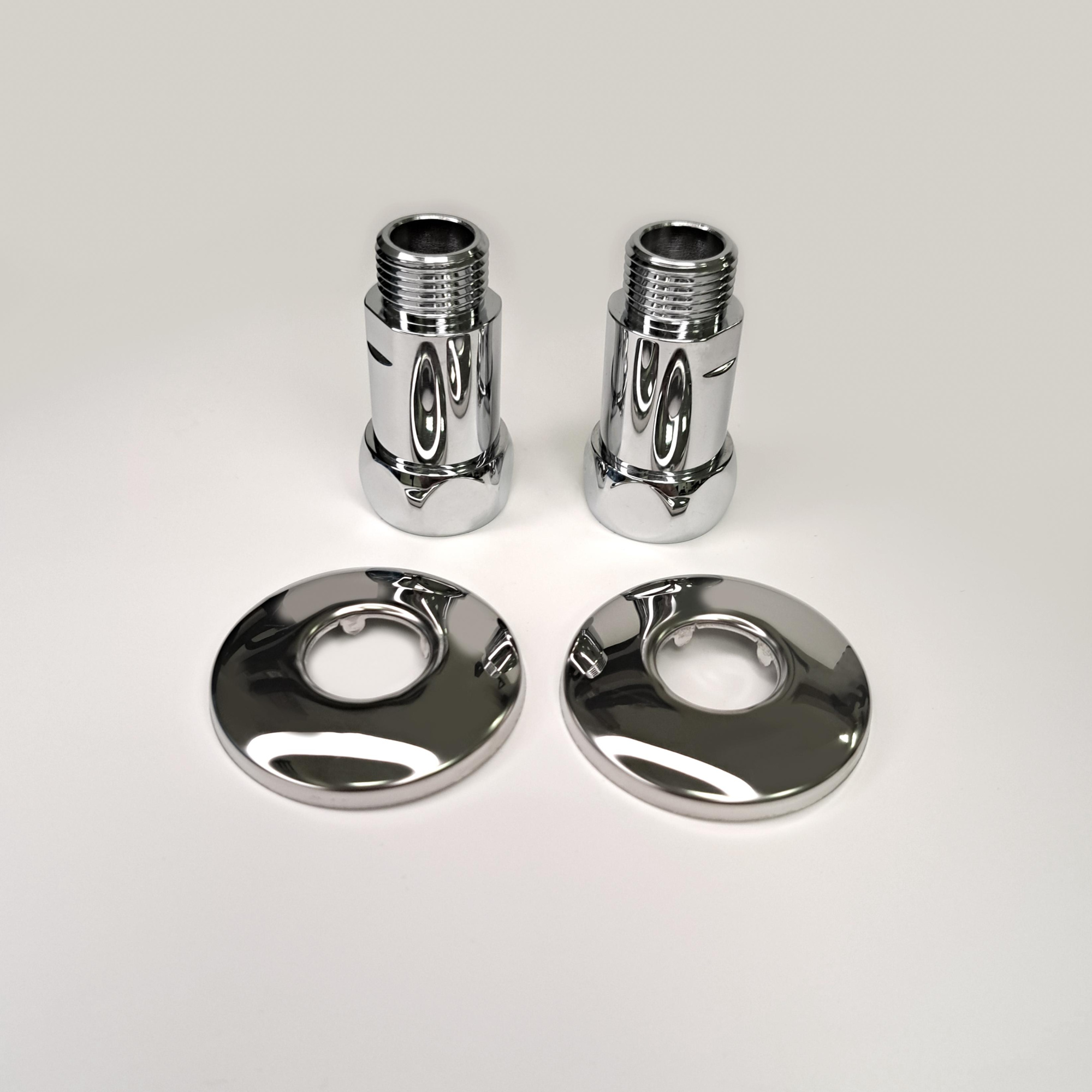 Изображение Соединение прямое 3/4"x1/2" гайка/штуцер, хром (пара)