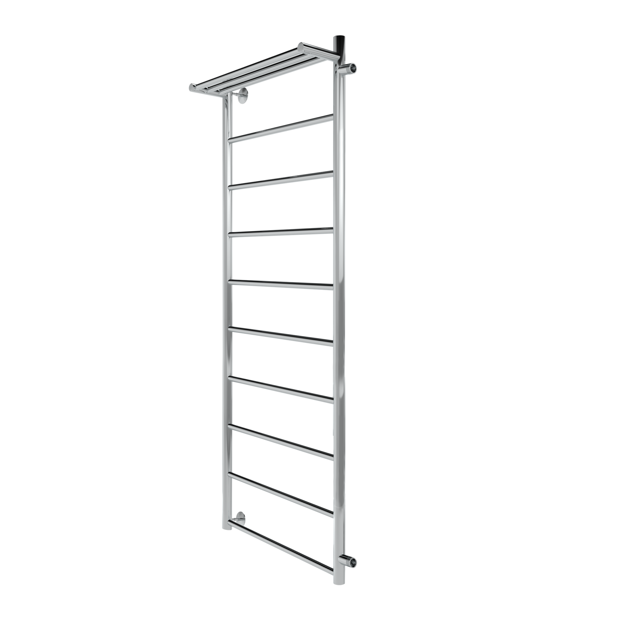 Line с полочкой, боковое подключение 130/40, Хром