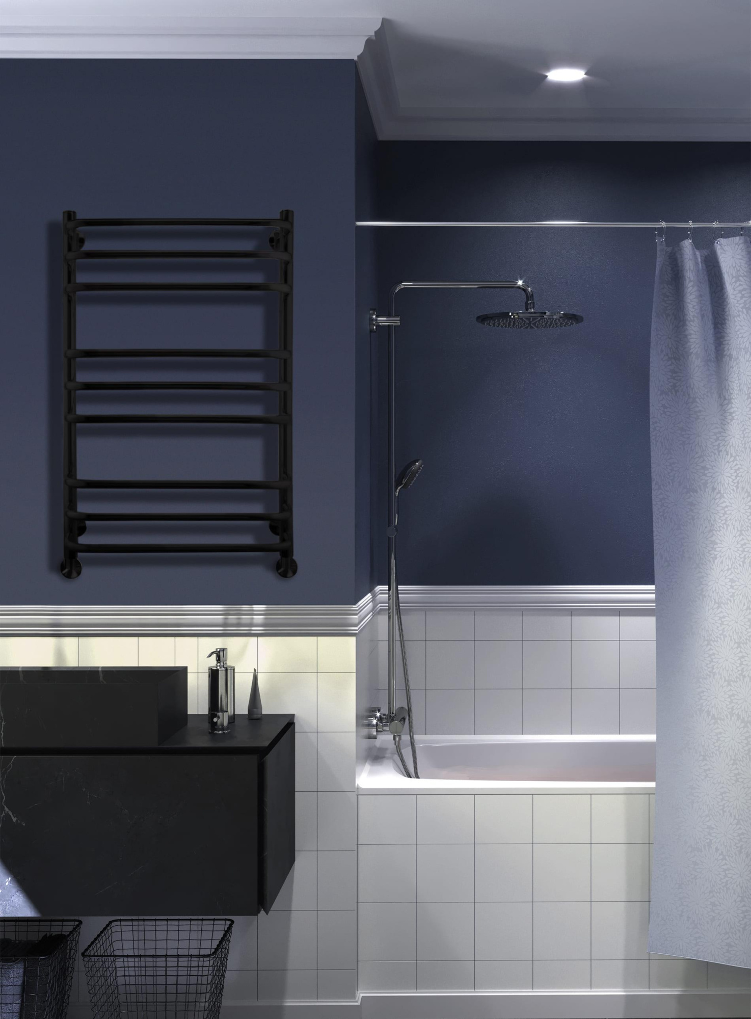 Полотенцесушитель Brace 80/50, Черный муар