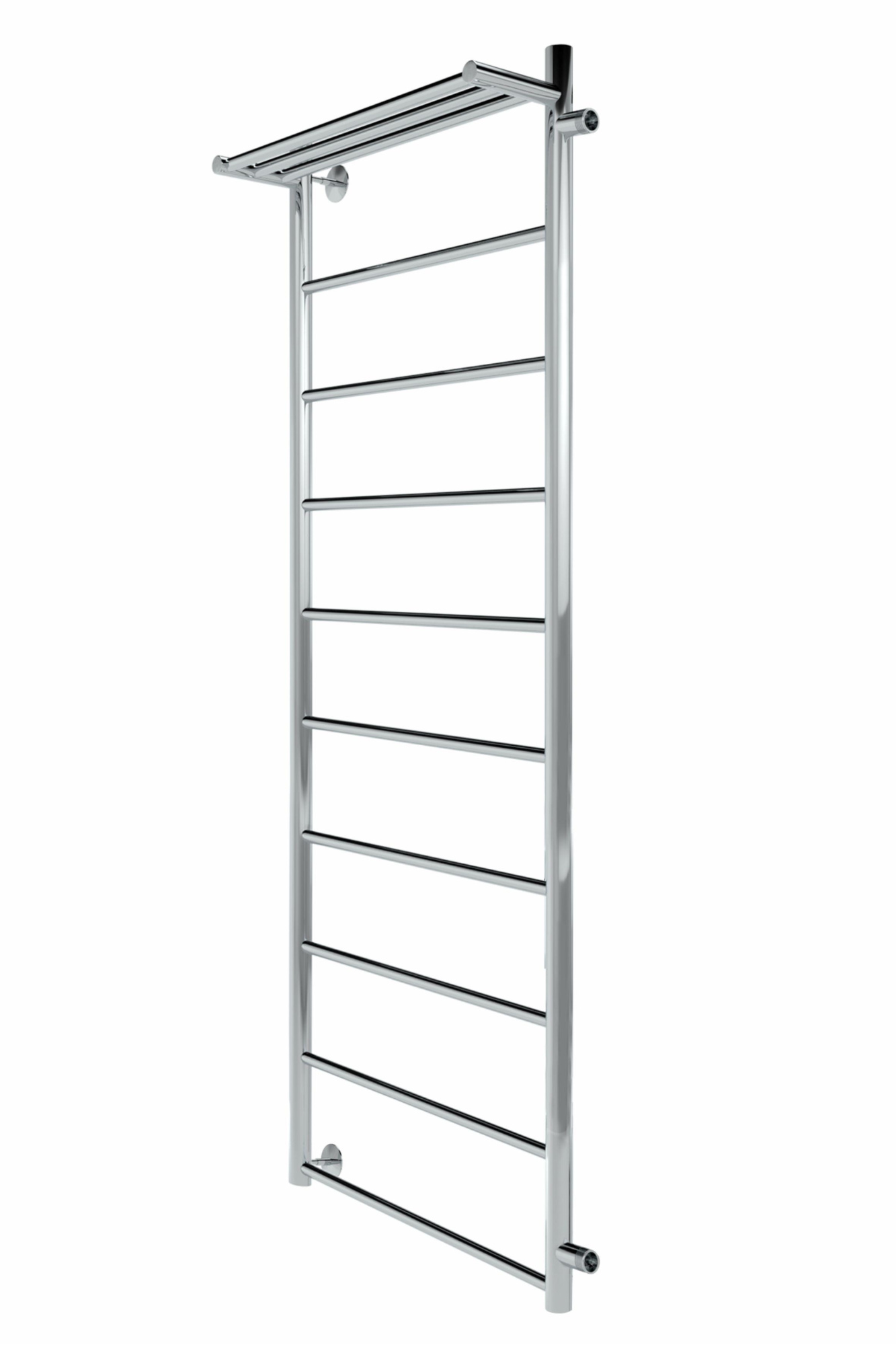 Line с полочкой, боковое подключение 130/50, Хром