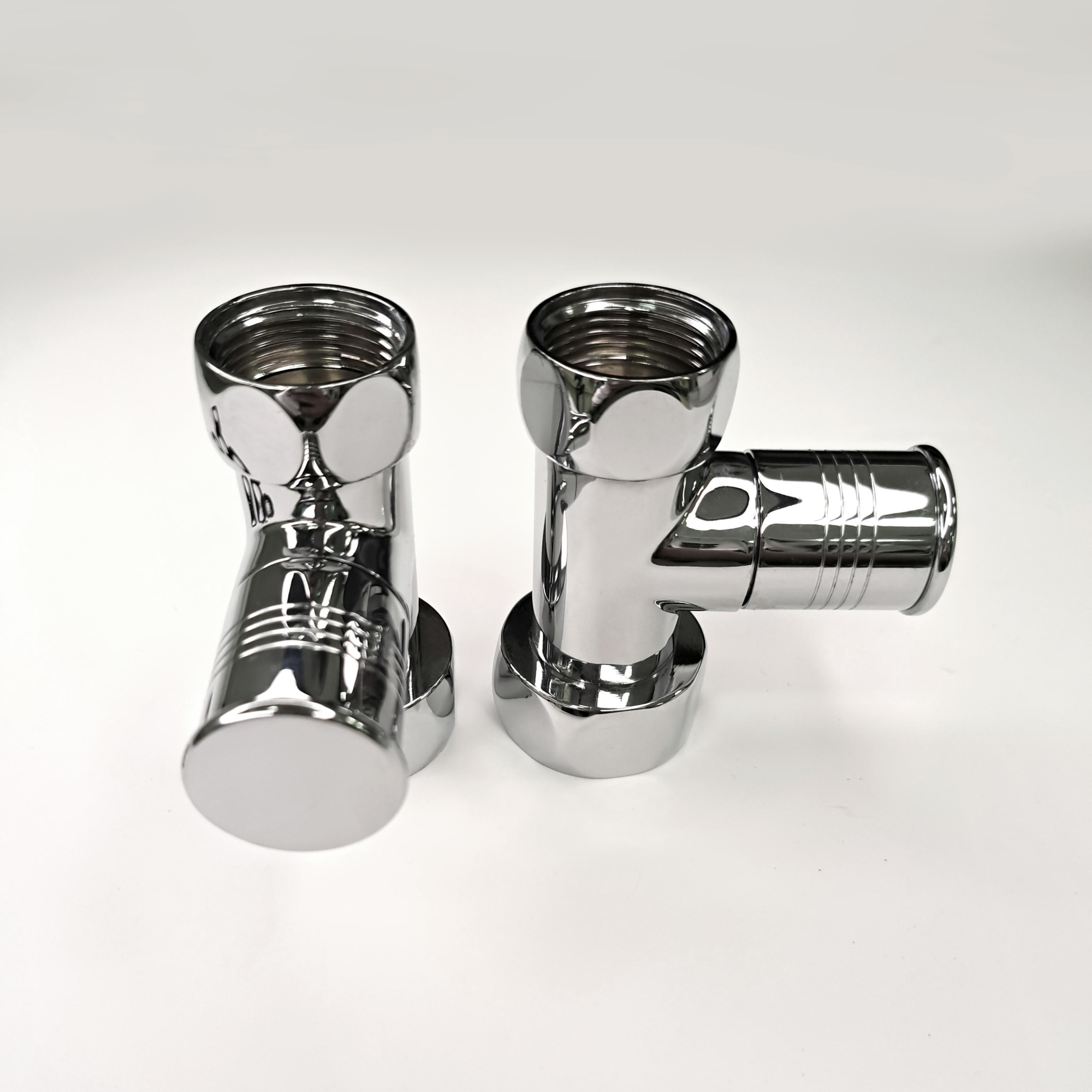 Изображение Вентиль круглый, прямой, 3/4"х1", гайка-гайка, хром (пара)