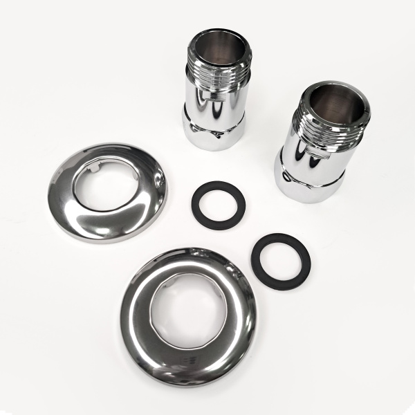 Изображение Соединение прямое 1"x1" гайка/штуцер, хром (пара)