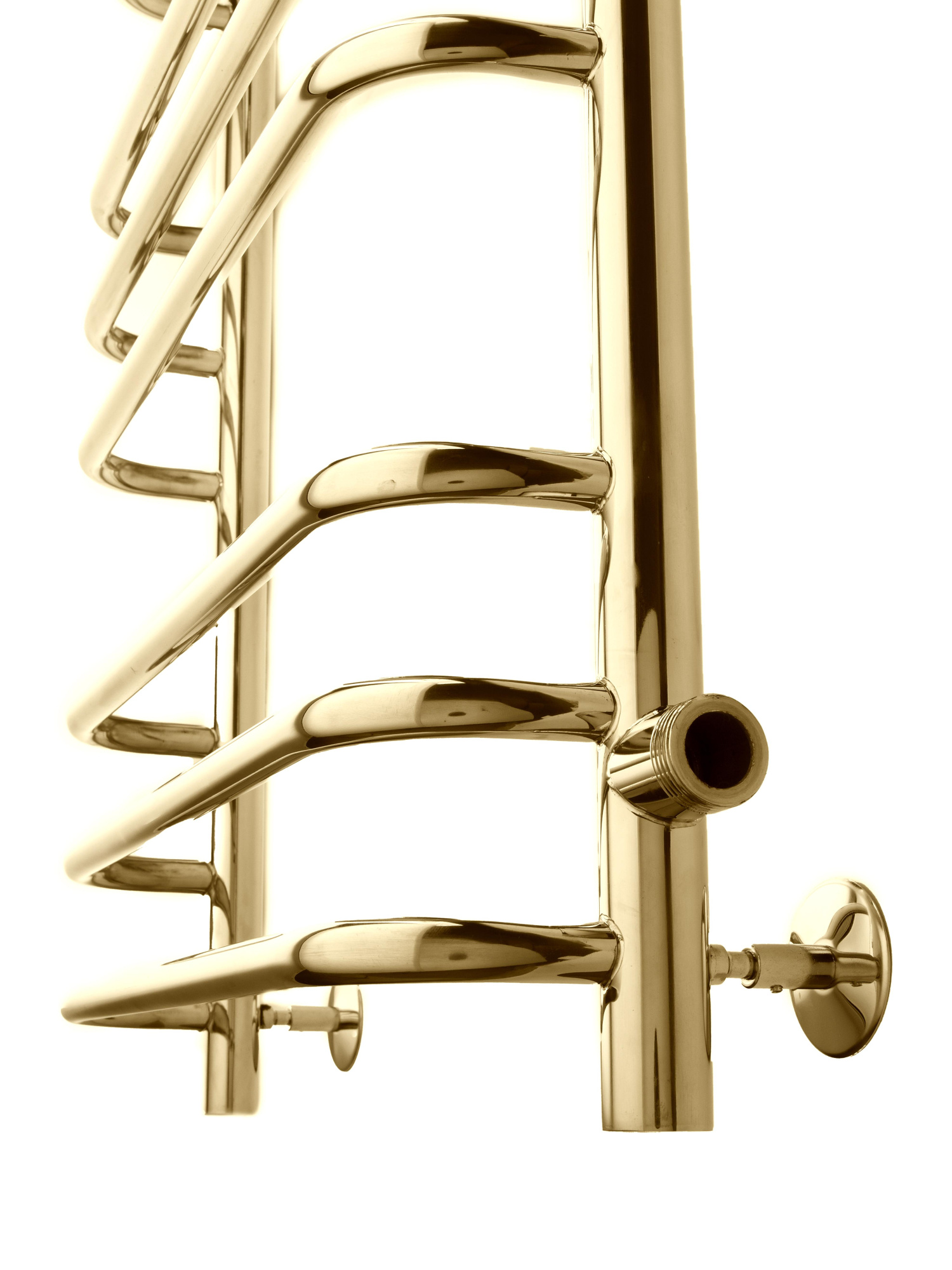 Полотенцесушитель Brace с полочкой, боковое подключение 100/50, Золото