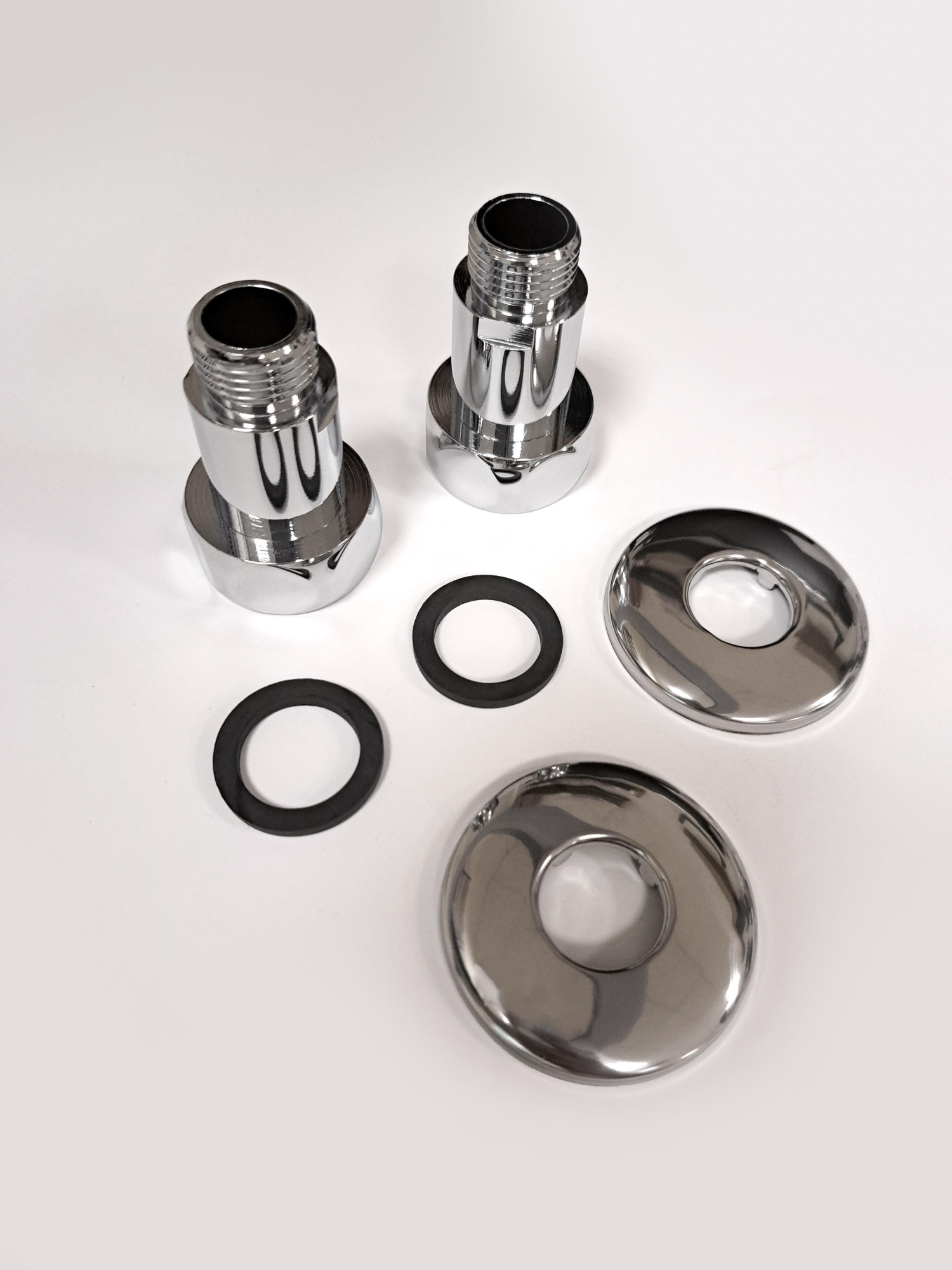 Изображение Соединение прямое 1"x1/2" гайка/штуцер, хром (пара)