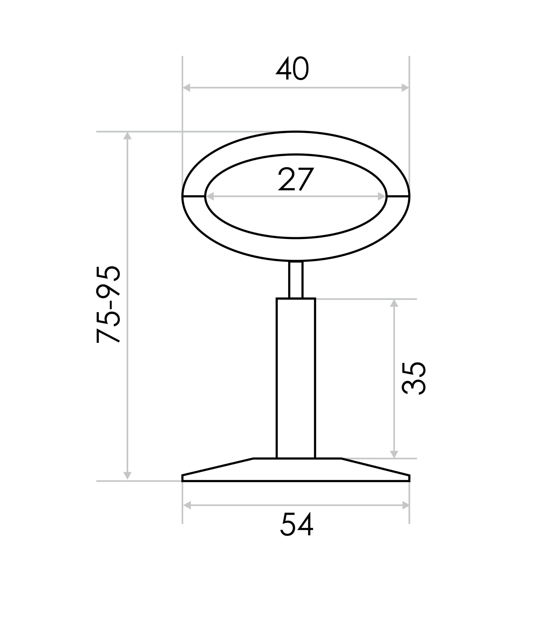 Держатель с разъемным кольцом, 3/4" хром Изображение Держатель с разъемным кольцом, 3/4" хром