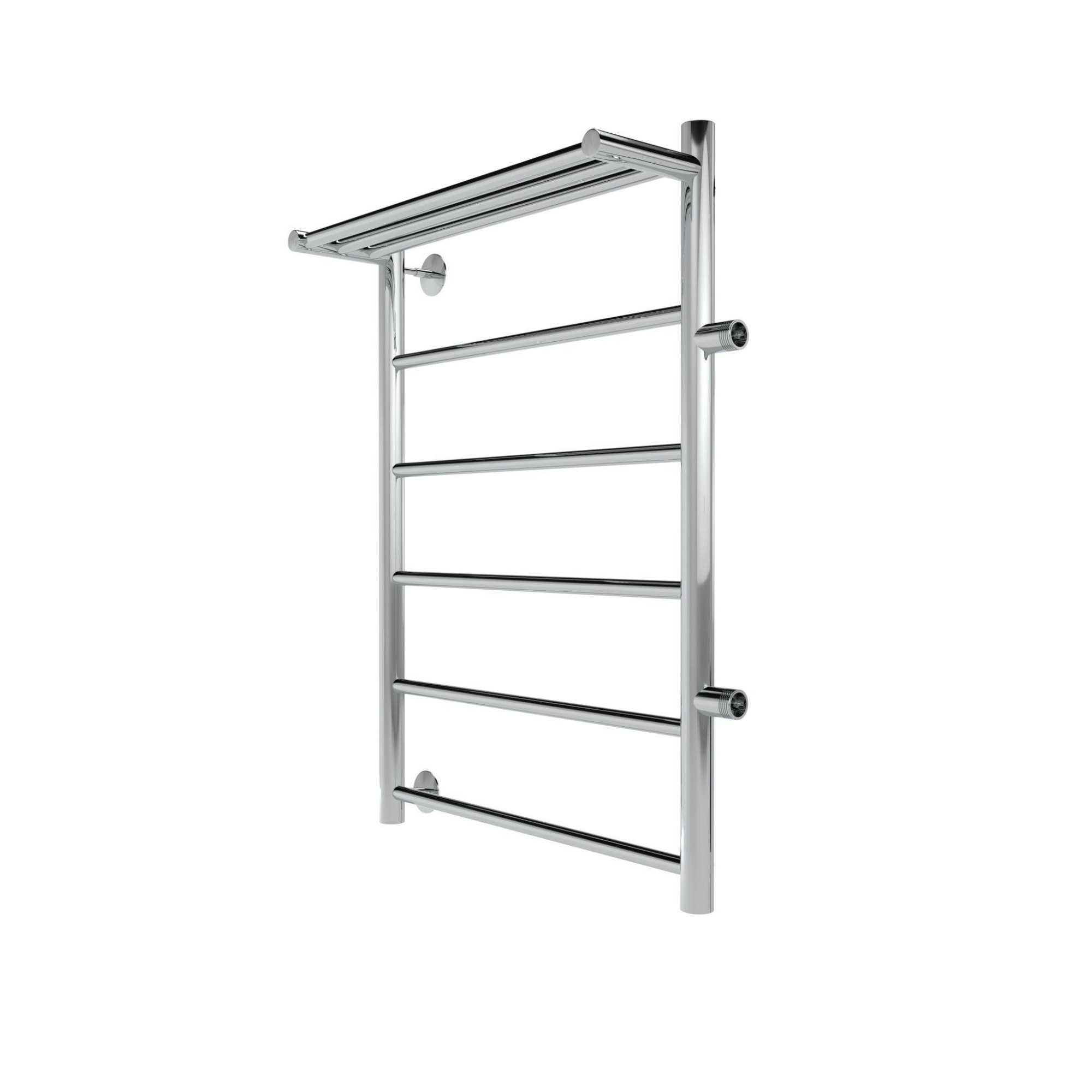 Line с полочкой, боковое подключение 80/50, Хром