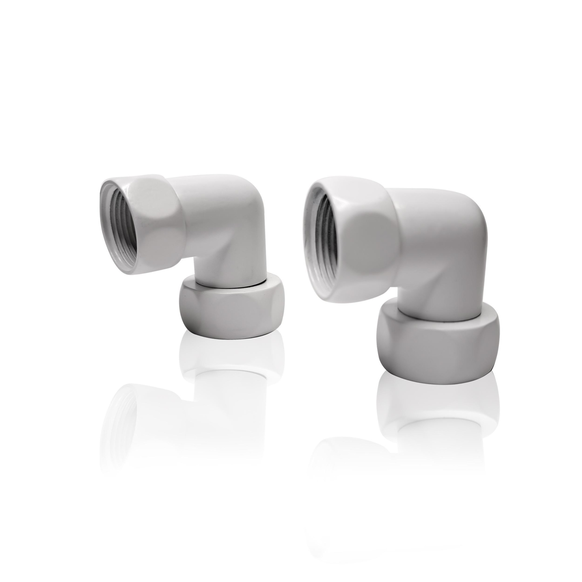 Изображение Соединение  углов. г/г 1"х3/4", Белый матовый, (пара)