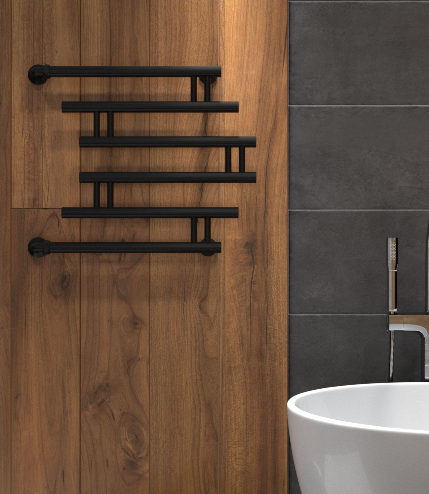 Полотенцесушитель Фокстрот Zip 60/60, Черный Матовый