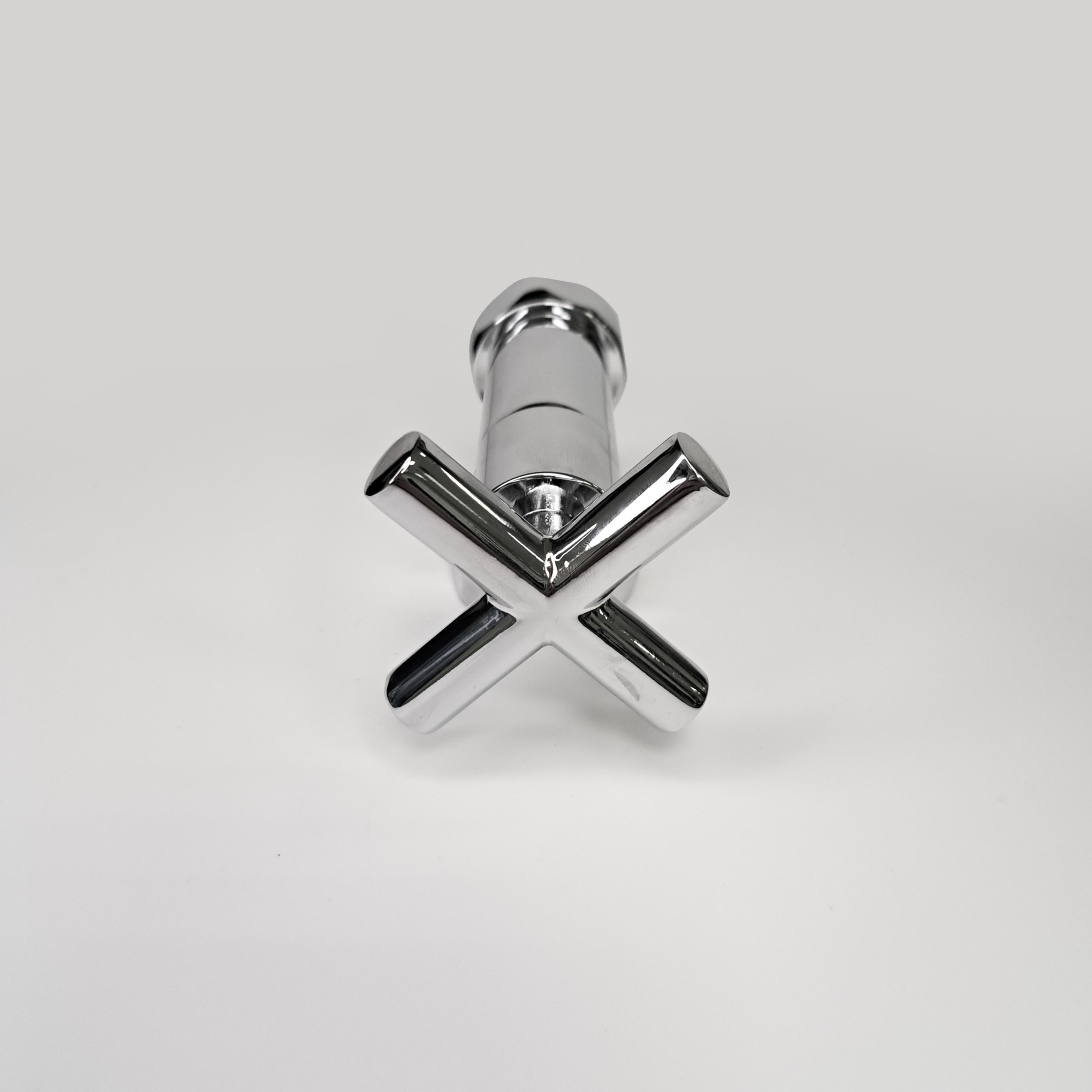 Изображение Вентиль крестовой угловой 1"х3/4", гайка/гайка, хром (пара)