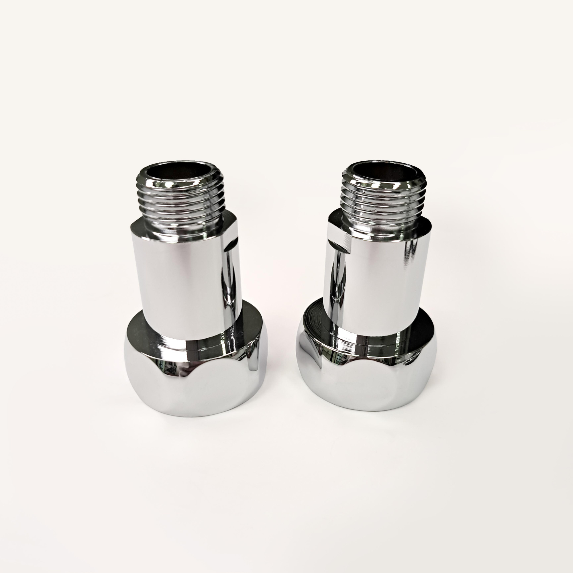 Изображение Соединение прямое 1"x1/2" гайка/штуцер, хром (пара)