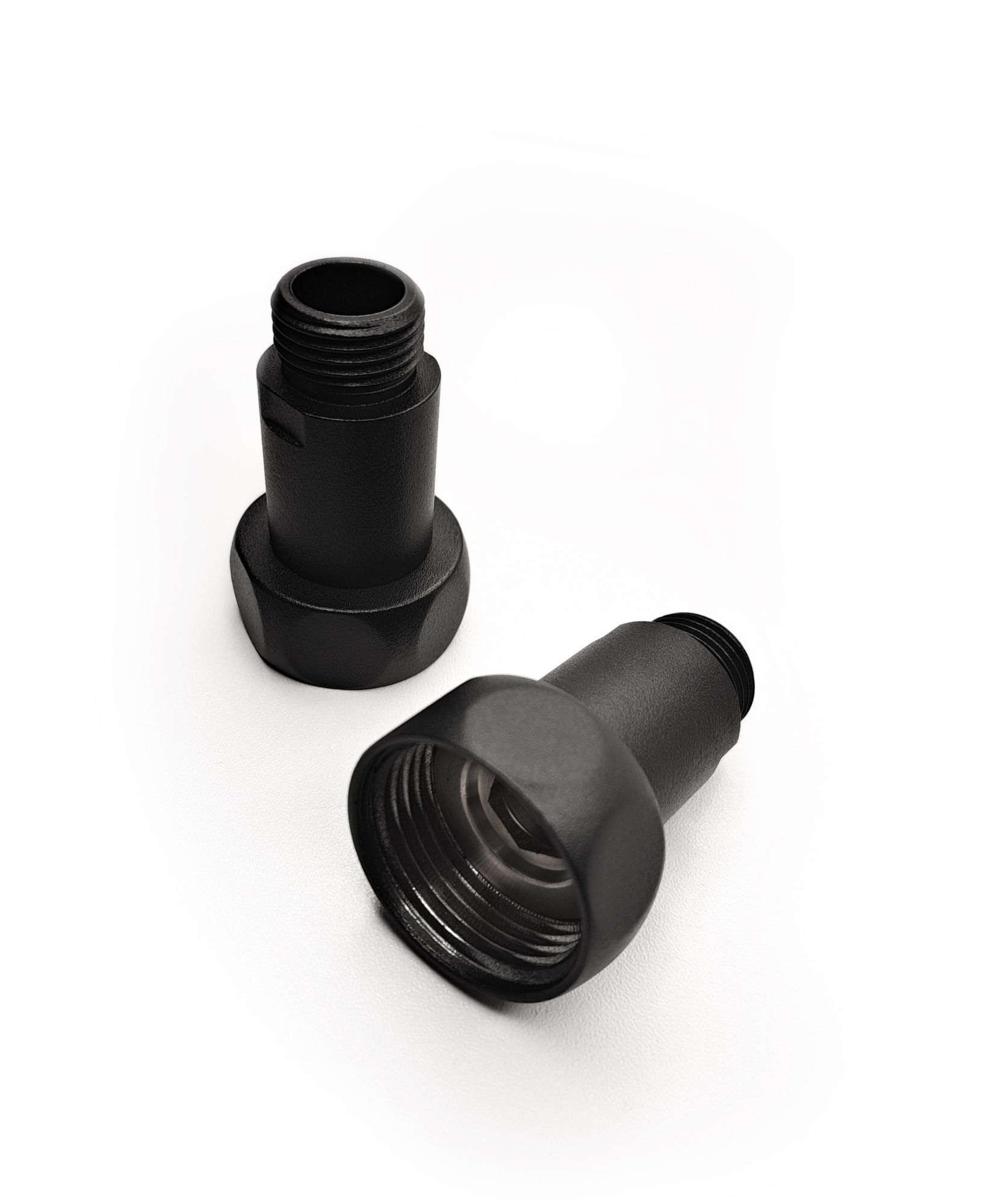 Изображение Соединение прямое 1"x1/2" гайка/штуцер, Черный Муар (пара)