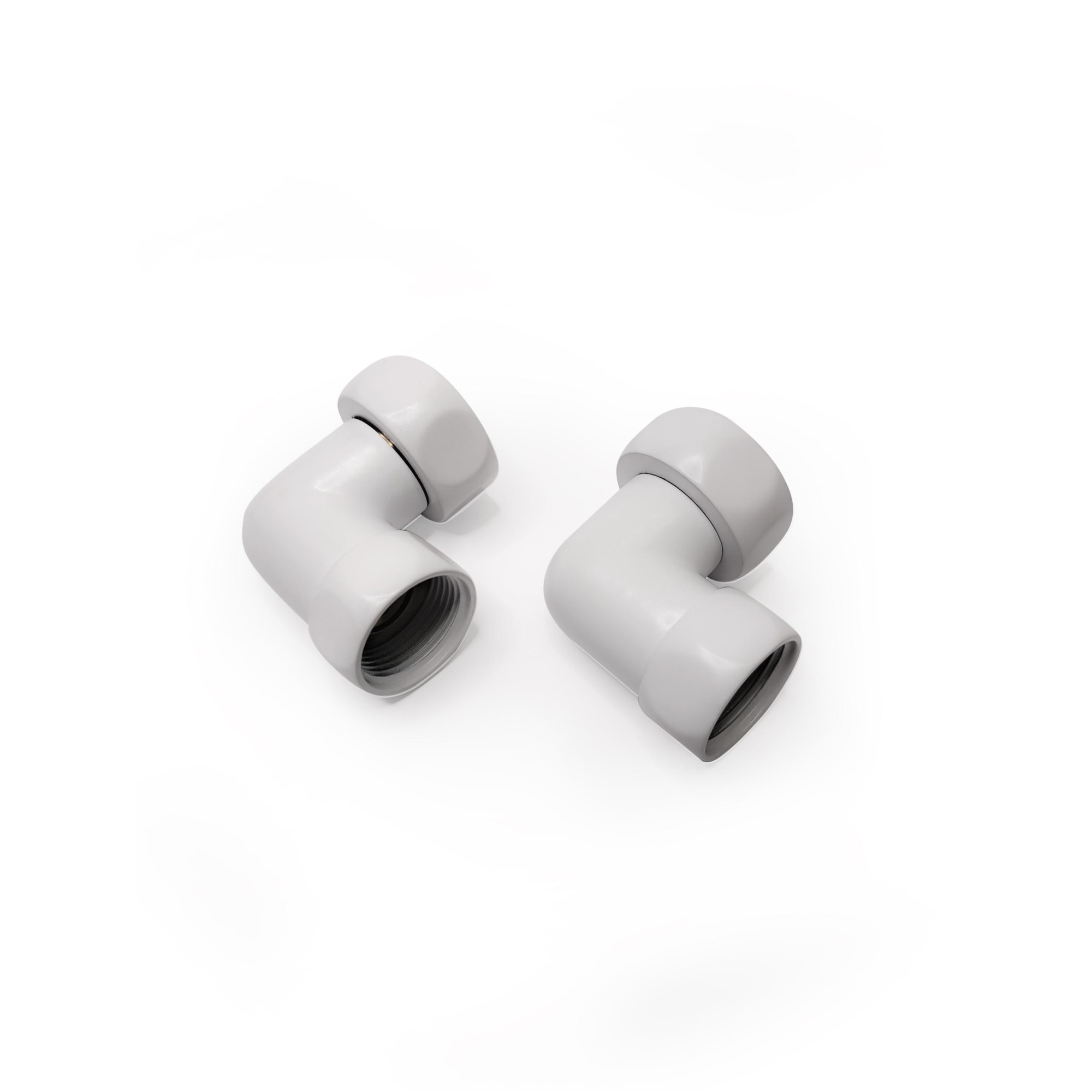 Изображение Соединение  углов. г/г 1"х3/4", Белый матовый, (пара)