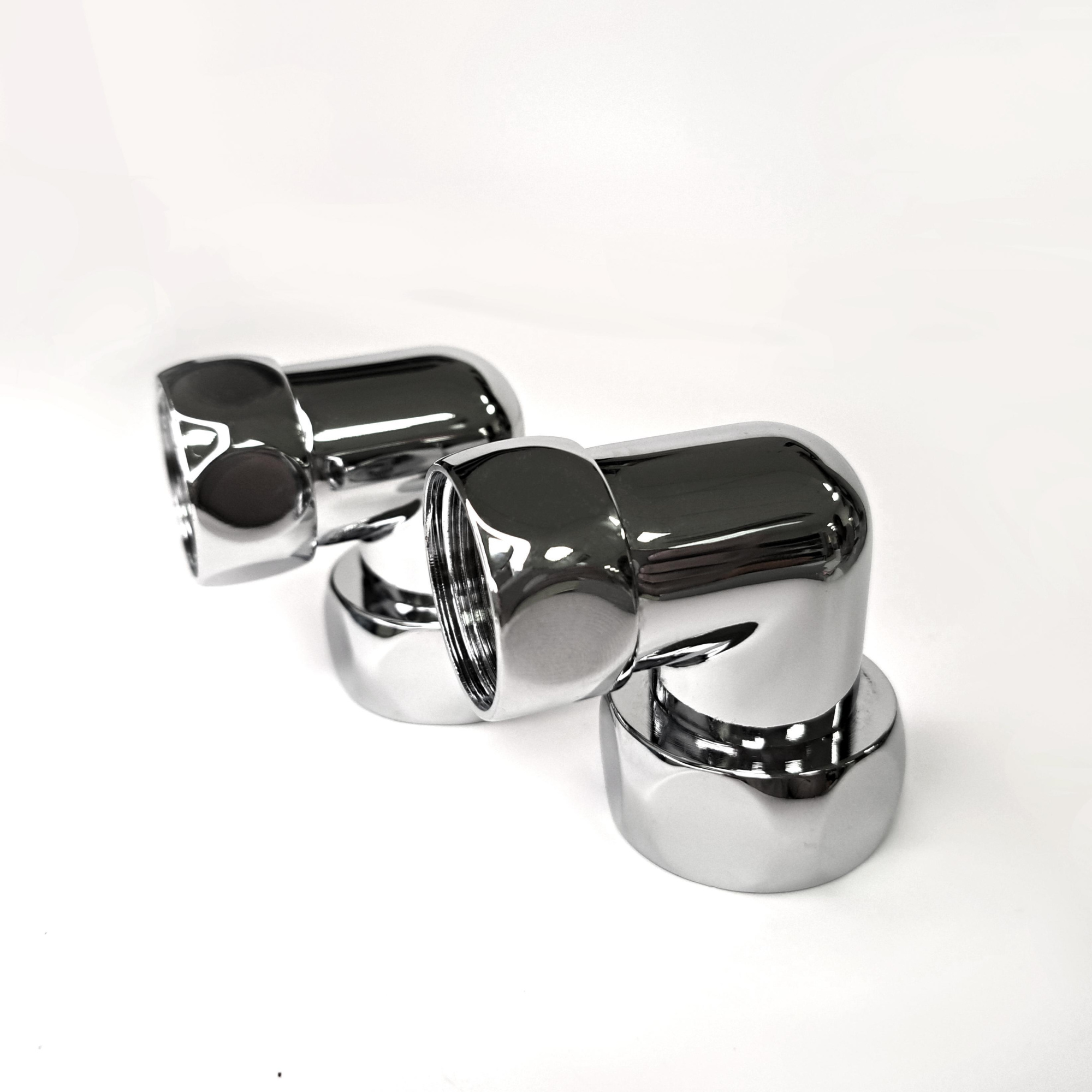 Изображение Соединение угловое 1"x3/4" гайка/гайка, хром (пара)