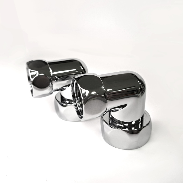 Изображение Соединение угловое 1"x3/4" гайка/гайка, хром (пара)