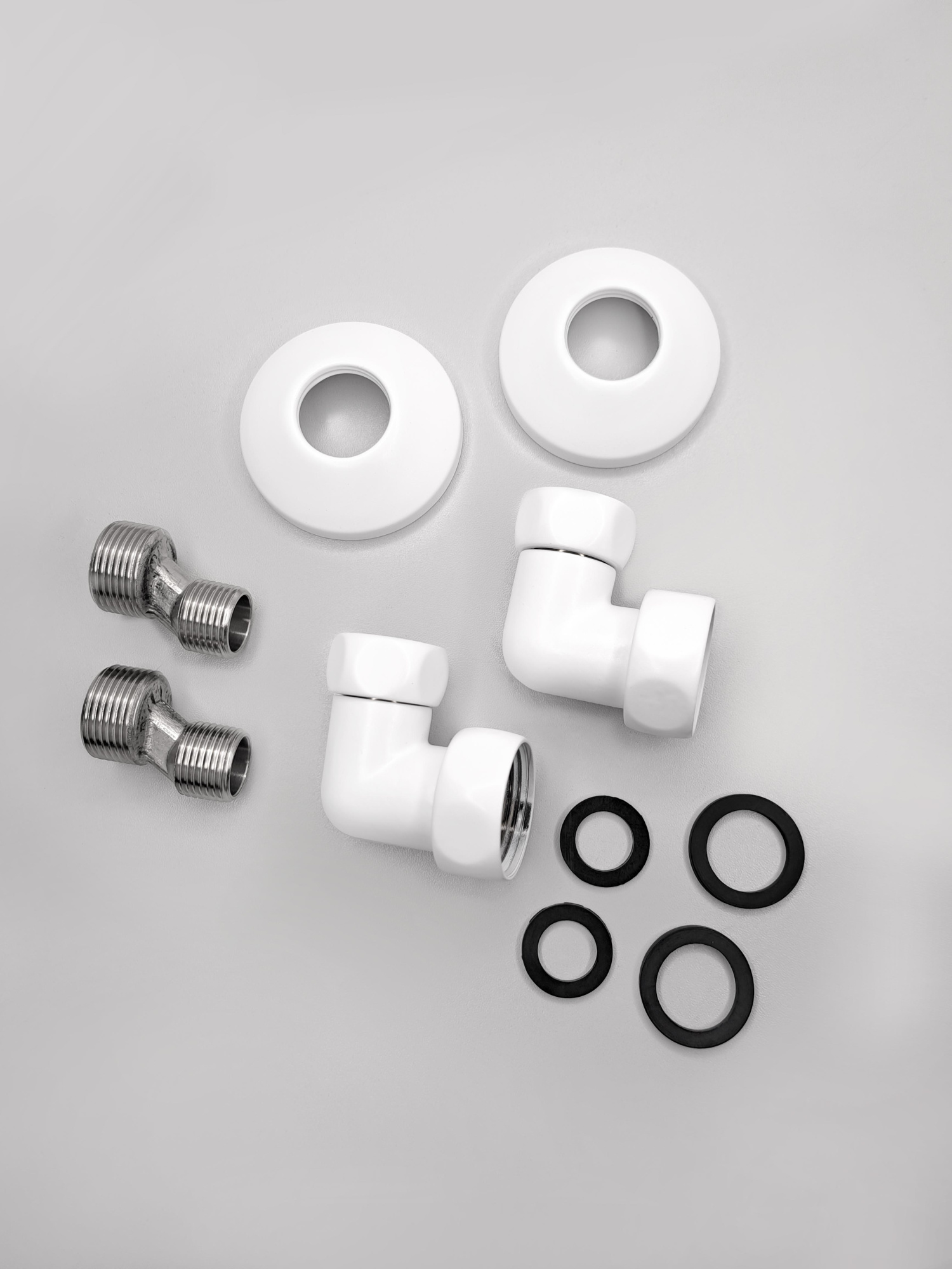 Изображение Комплект для полотенцесушителя К-3 (Белый матовый)