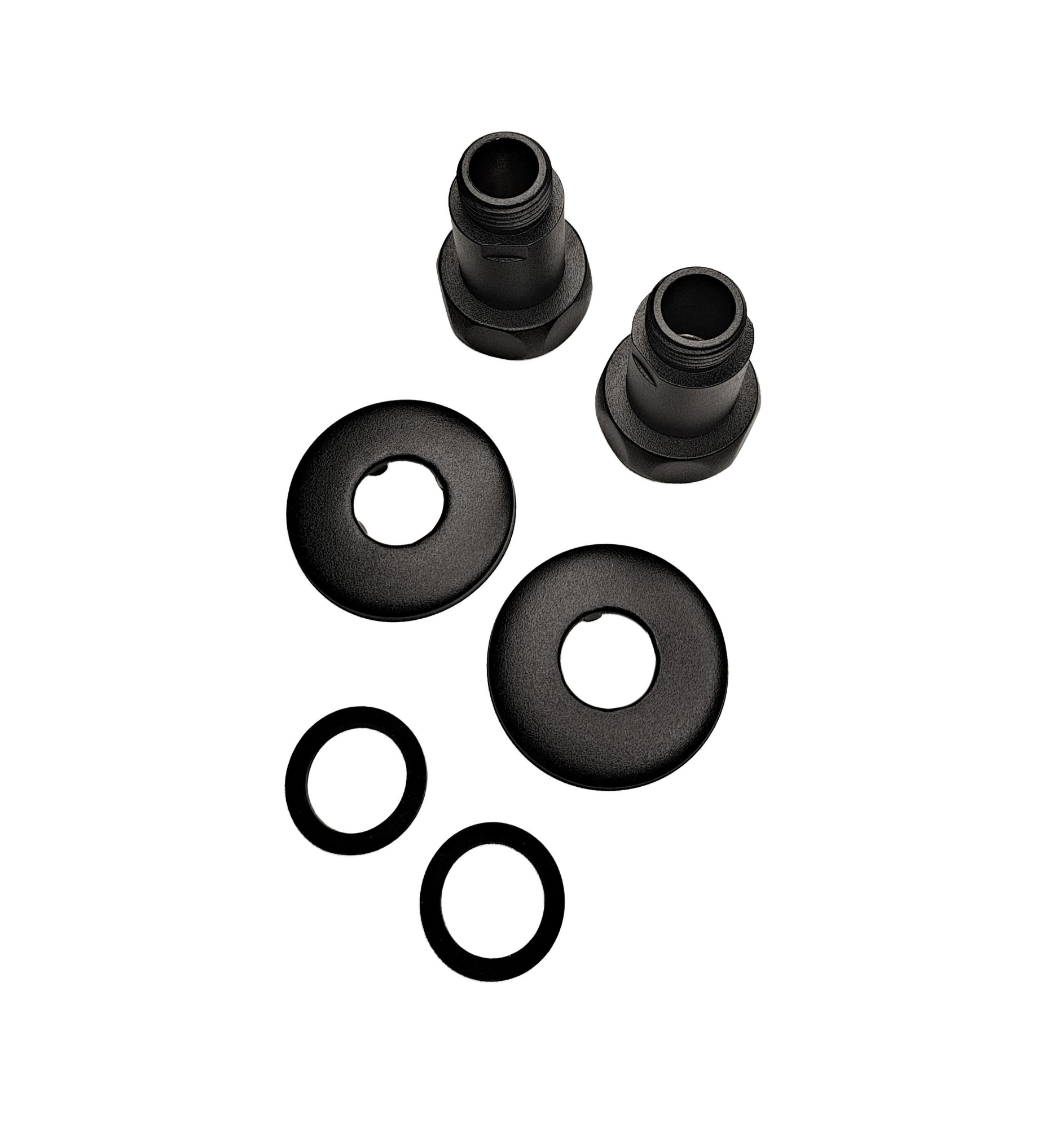 Изображение Соединение прямое 1"x1/2" гайка/штуцер, Черный Муар (пара)