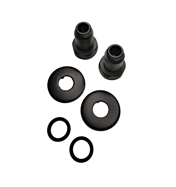 Изображение Соединение прямое 1"x1/2" гайка/штуцер, Черный Муар (пара)