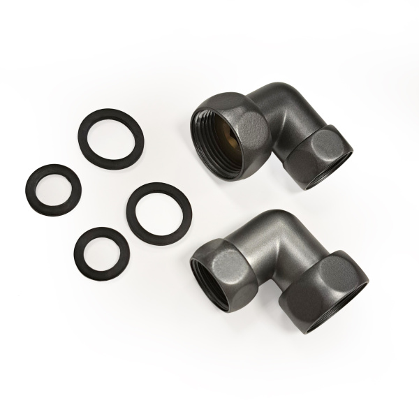 Изображение Соединение угловое 1"x3/4" гайка/гайка, Graphite Metallic (пара)