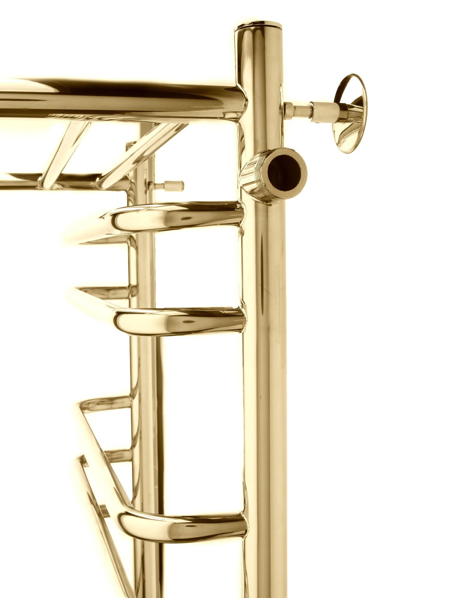 Полотенцесушитель Brace с полочкой, боковое подключение 100/50, Золото