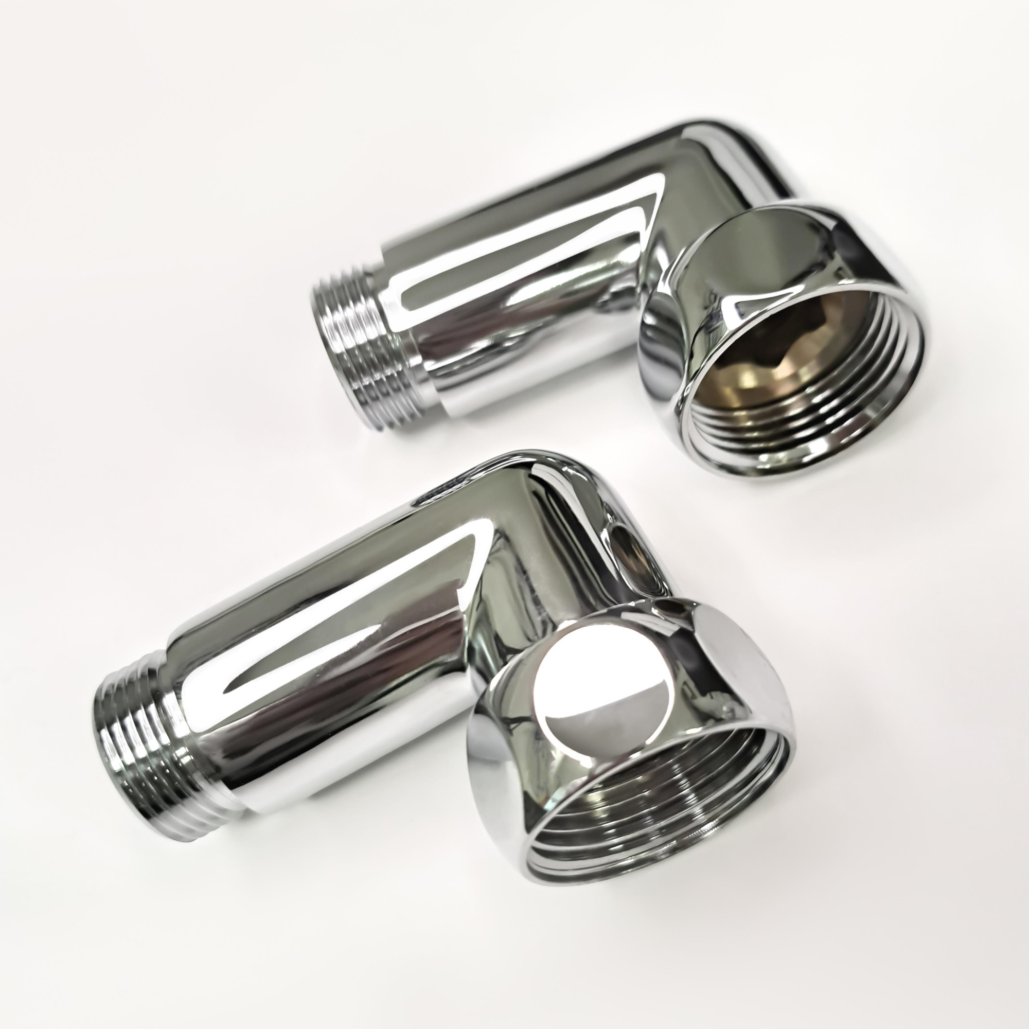 Изображение Соединение угловое 1"x3/4" гайка/штуцер, хром (пара)