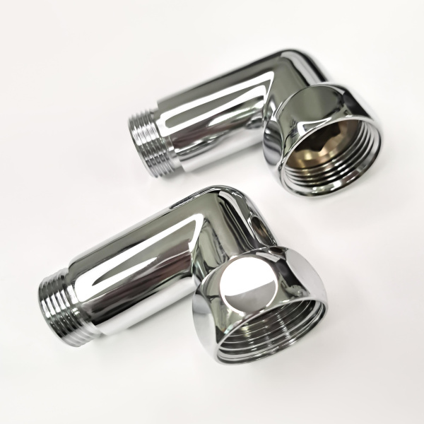 Изображение Соединение угловое 1"x3/4" гайка/штуцер, хром (пара)