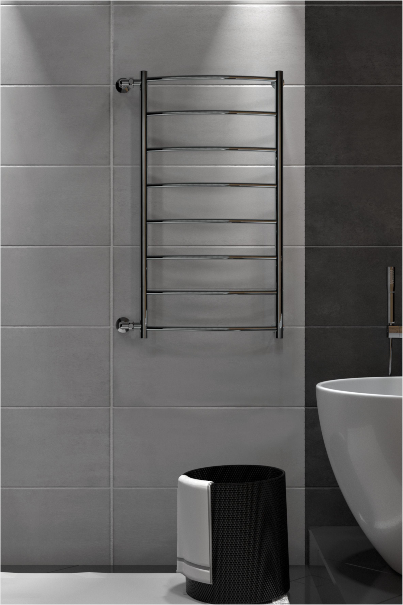 Arc, боковое подключение 110/60, Хром