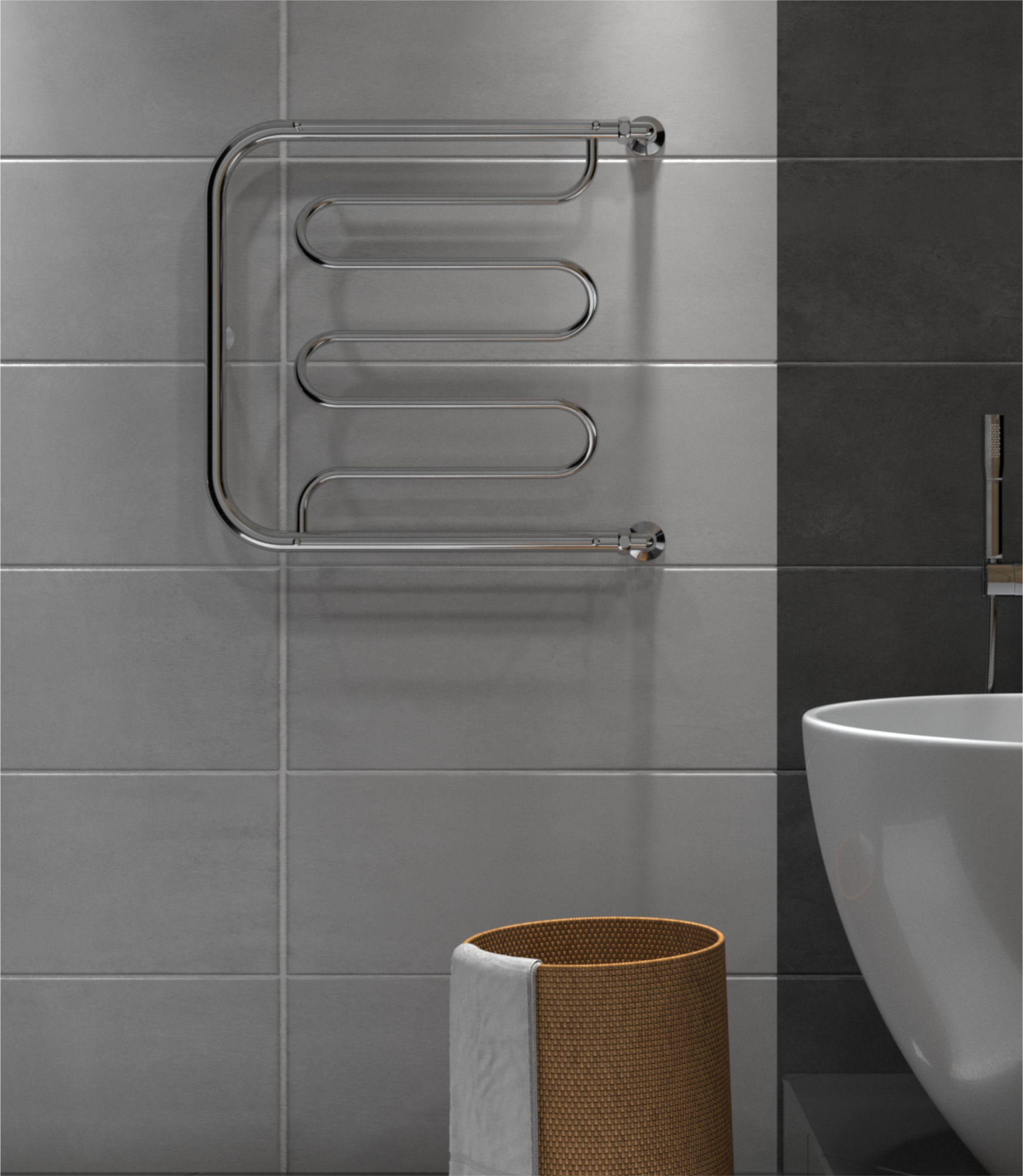 Фокстрот Liana с полочкой 50/40, Хром Фокстрот Liana с полочкой 50/40, Хром