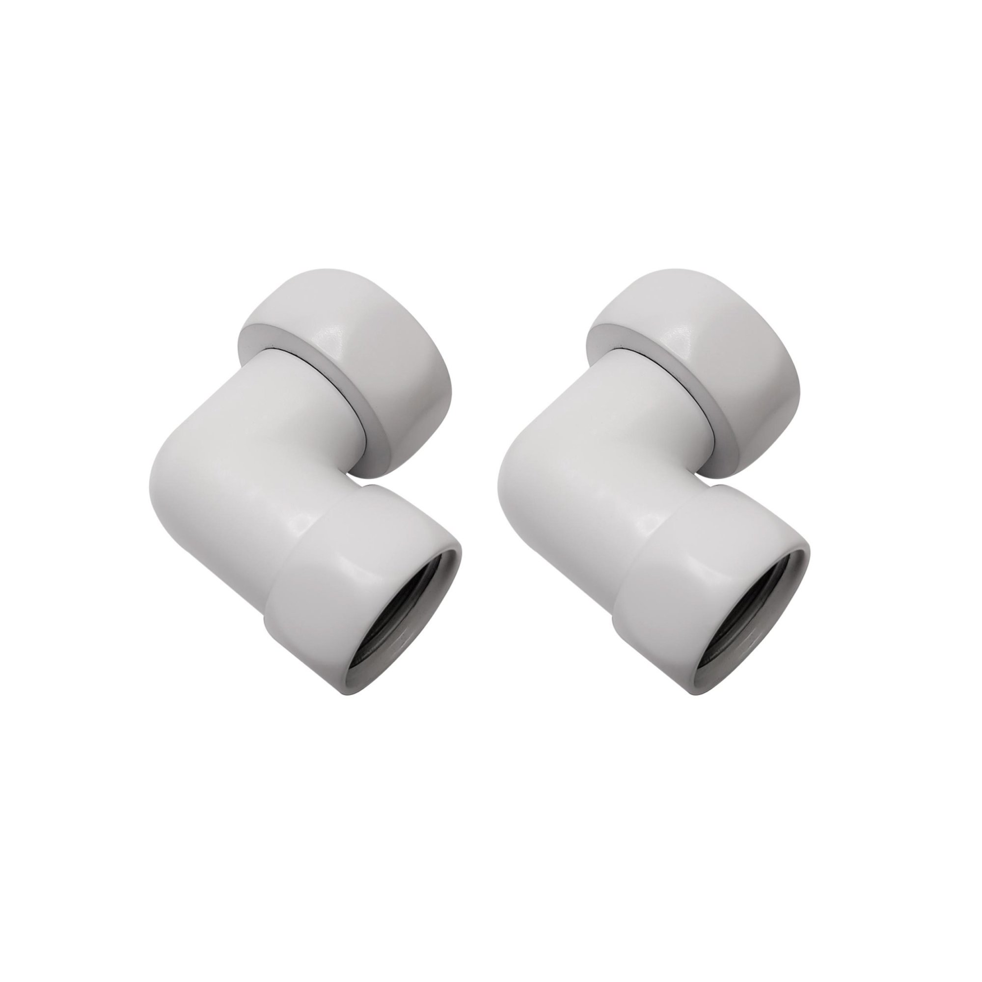 Изображение Соединение  углов. г/г 1"х3/4", Белый матовый, (пара)