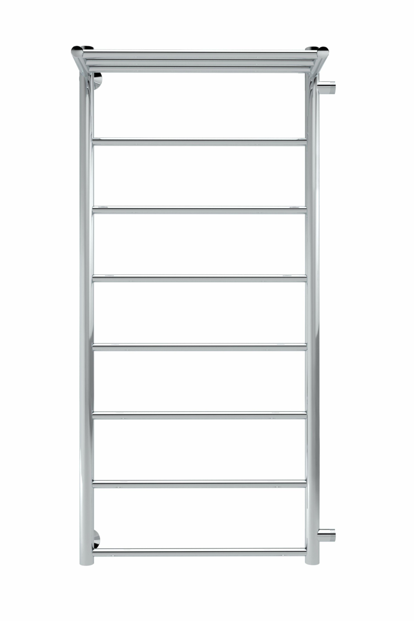 Line с полочкой, боковое подключение 110/50, Хром