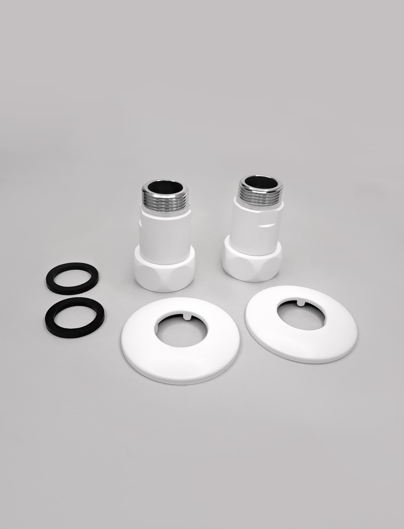 Изображение Соединение прямое 1"x3/4" гайка/штуцер, Белый матовый (пара)