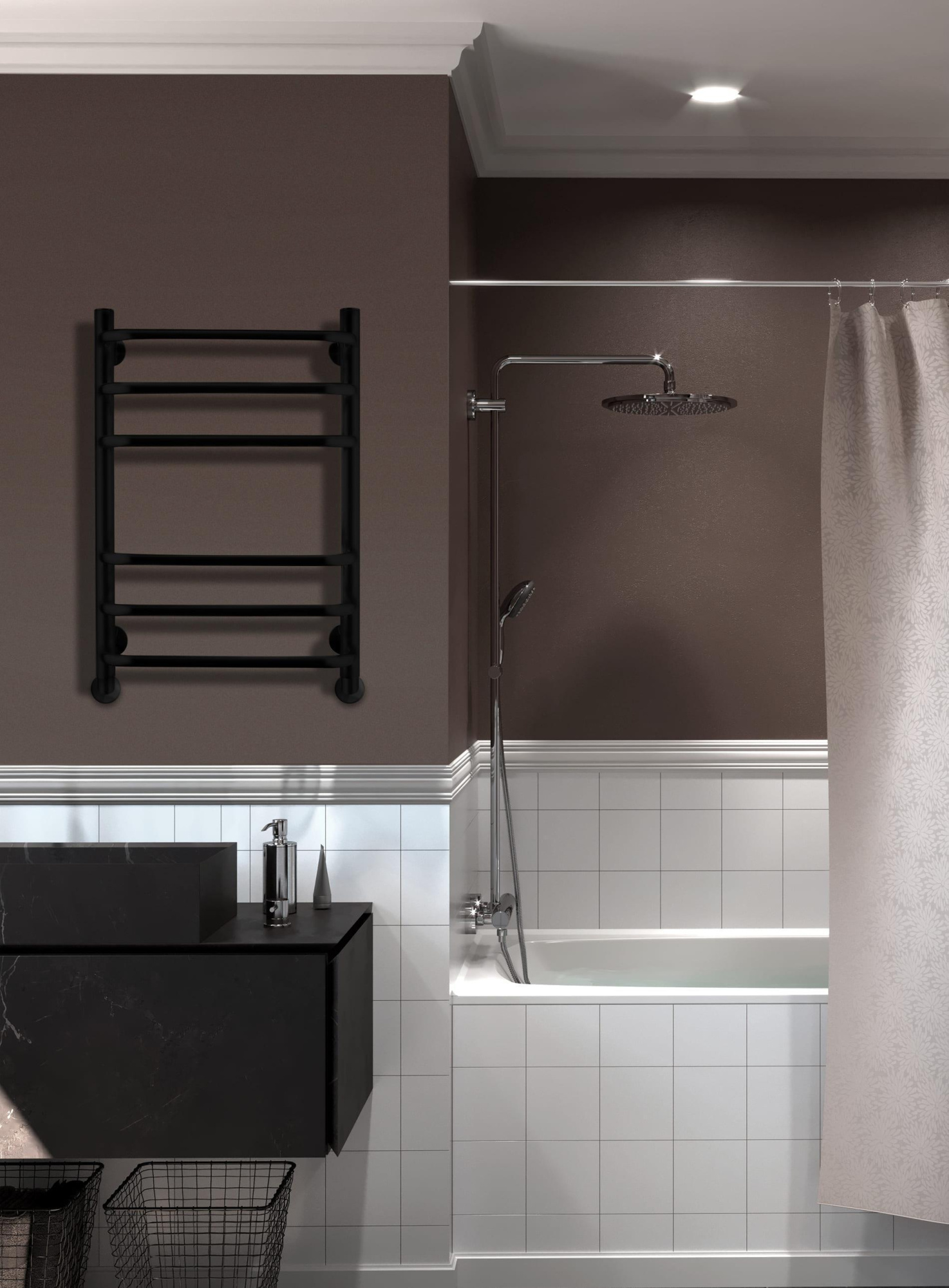 Полотенцесушитель Brace 60/40, Черный муар