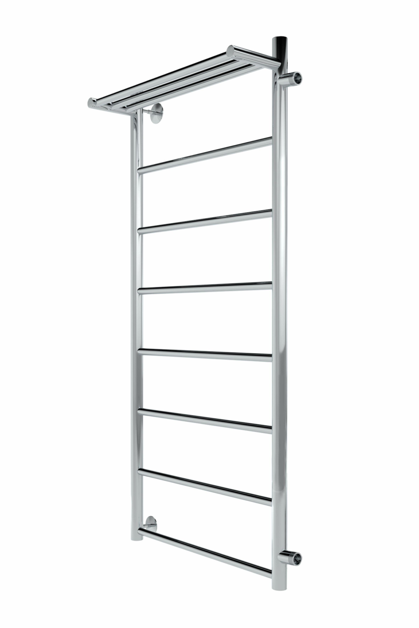 Line с полочкой, боковое подключение 110/60, Хром