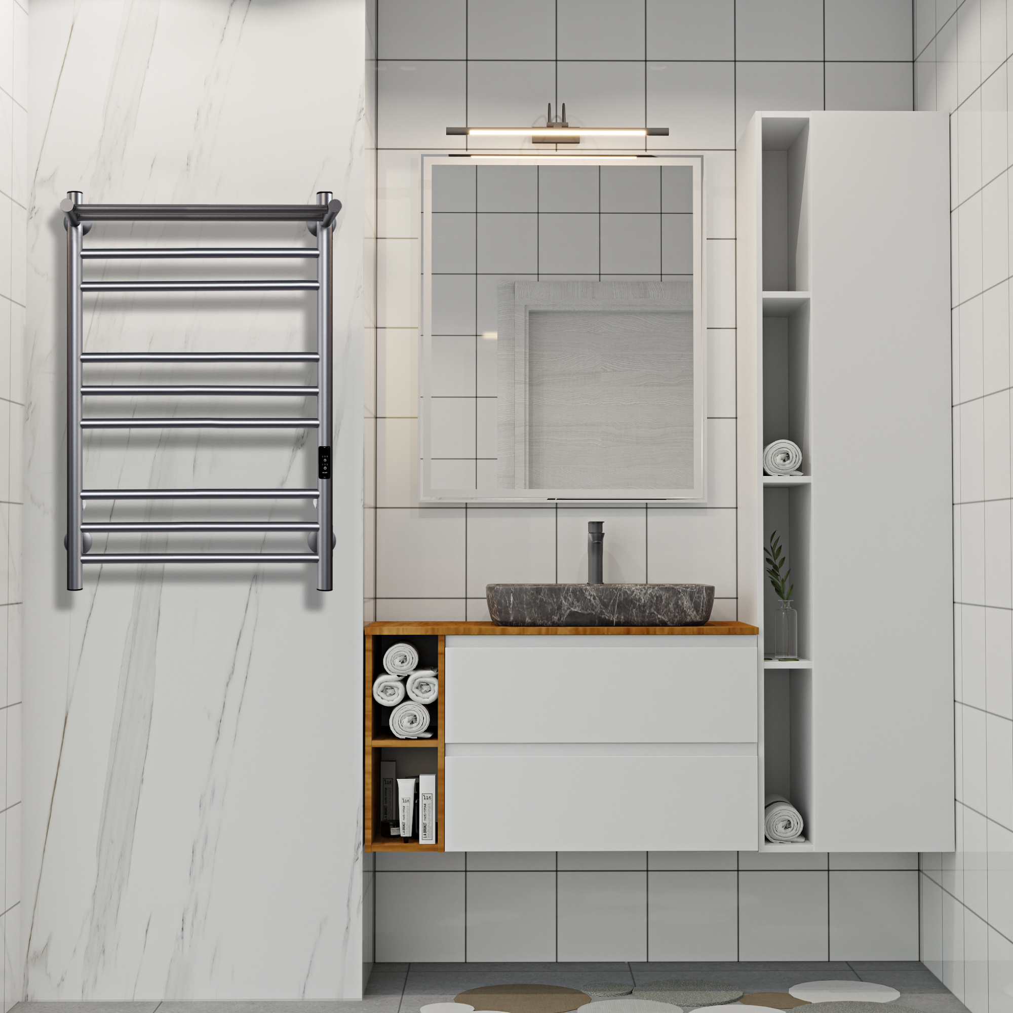 Line Trinity с полкой 80-50 Graphite Metallic/ графитовый (серый)