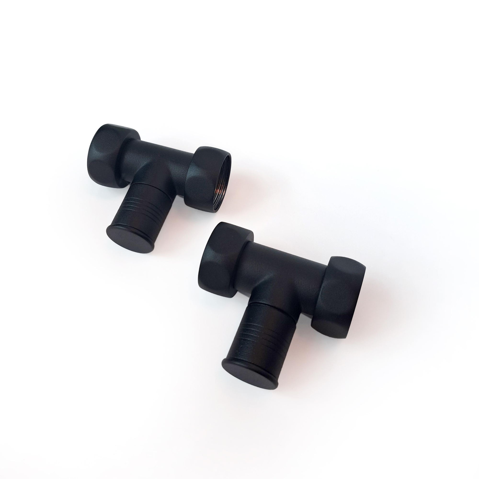 Изображение Вентиль круглый, прямой, 1"х1" гайка/гайка, Черный Муар (пара)