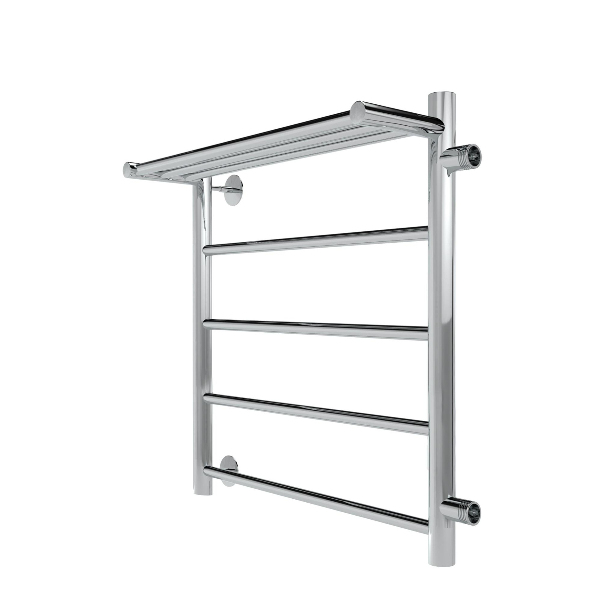 Line с полочкой, боковое подключение 60/50, Хром