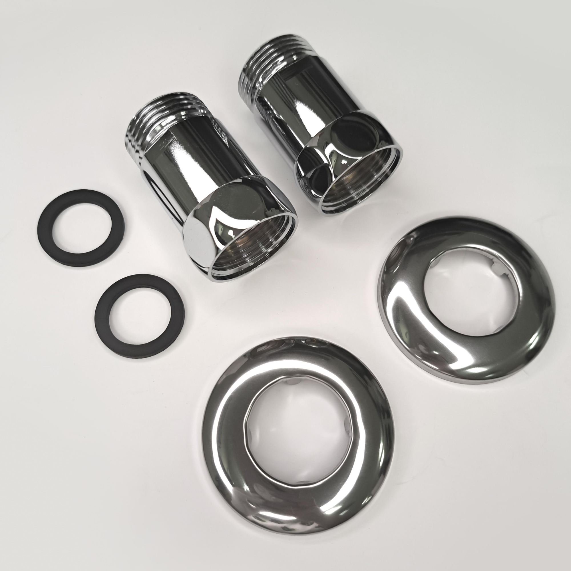 Изображение Соединение прямое 1"x1" гайка/штуцер, хром (пара)